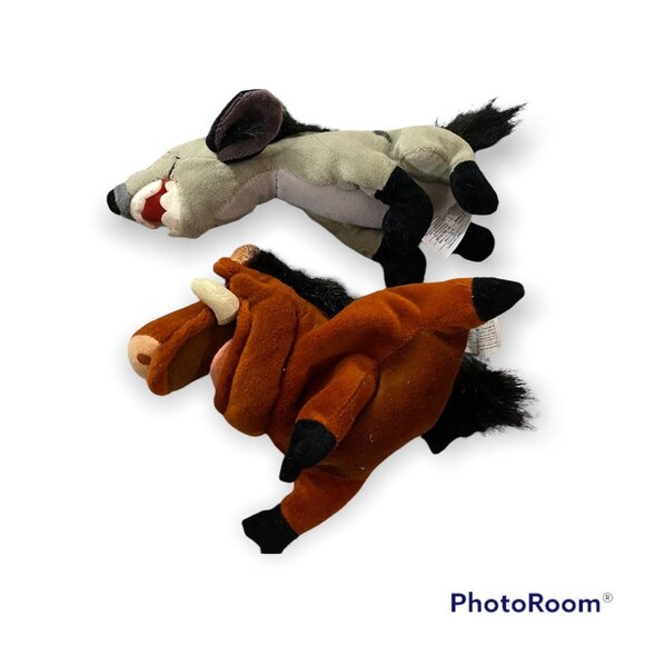 Disney Store The Lion King Banzai Hyena & Pumbaa Warthog 8" Plush Stuffed Animal - Picture 4 of 4